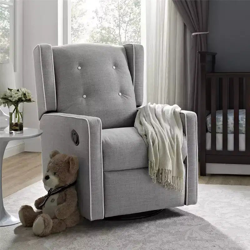 Baby Relax Mikayla Poltrona a dondolo reclinabile girevole 4 in 1 per cameretta