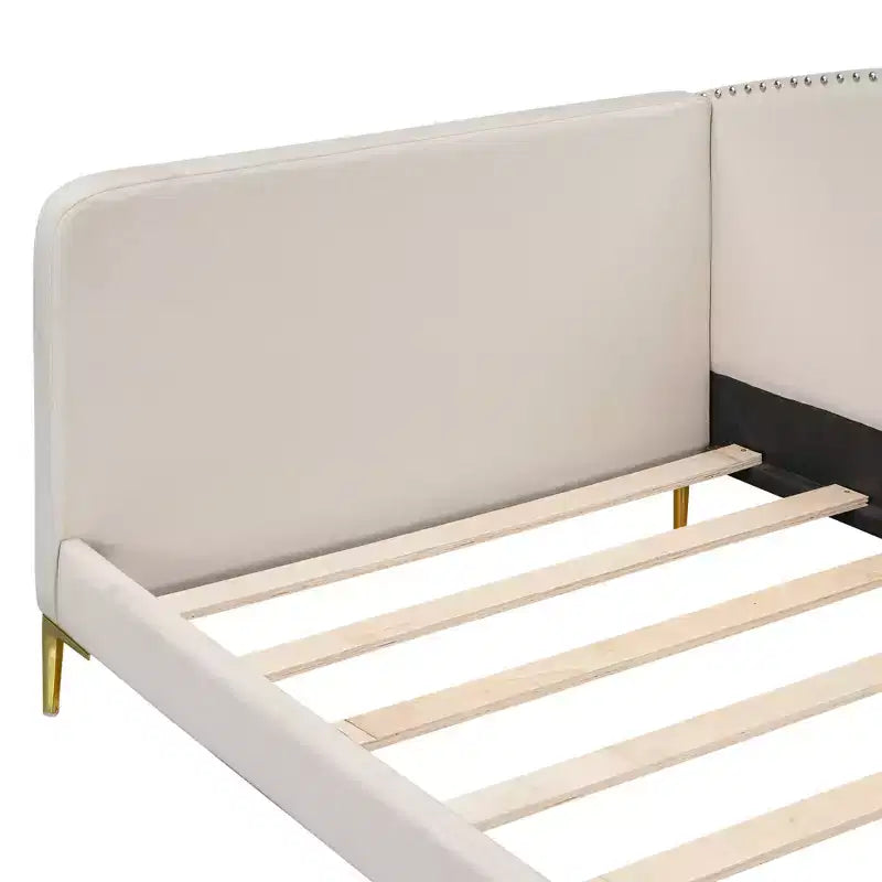 Divano letto imbottito Whisen una piazza e mezza con testiera e bracciolo