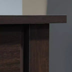 HomeStock Scrivania in legno nero da 36,26 pollici di altezza con cassetto multiuso