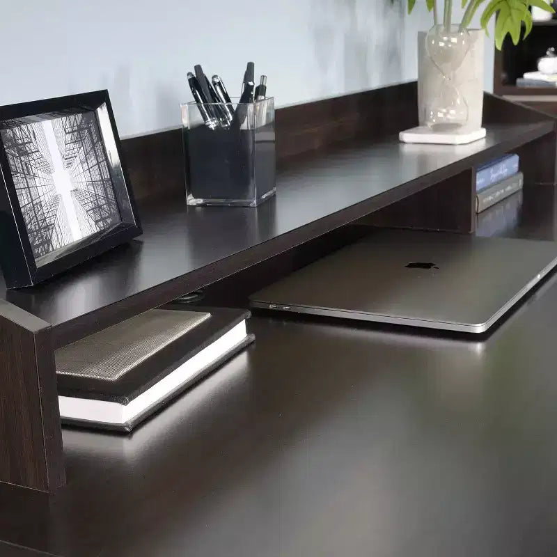 HomeStock Bureau d'ordinateur en bois noir de 92,1 cm de haut avec tiroir universel