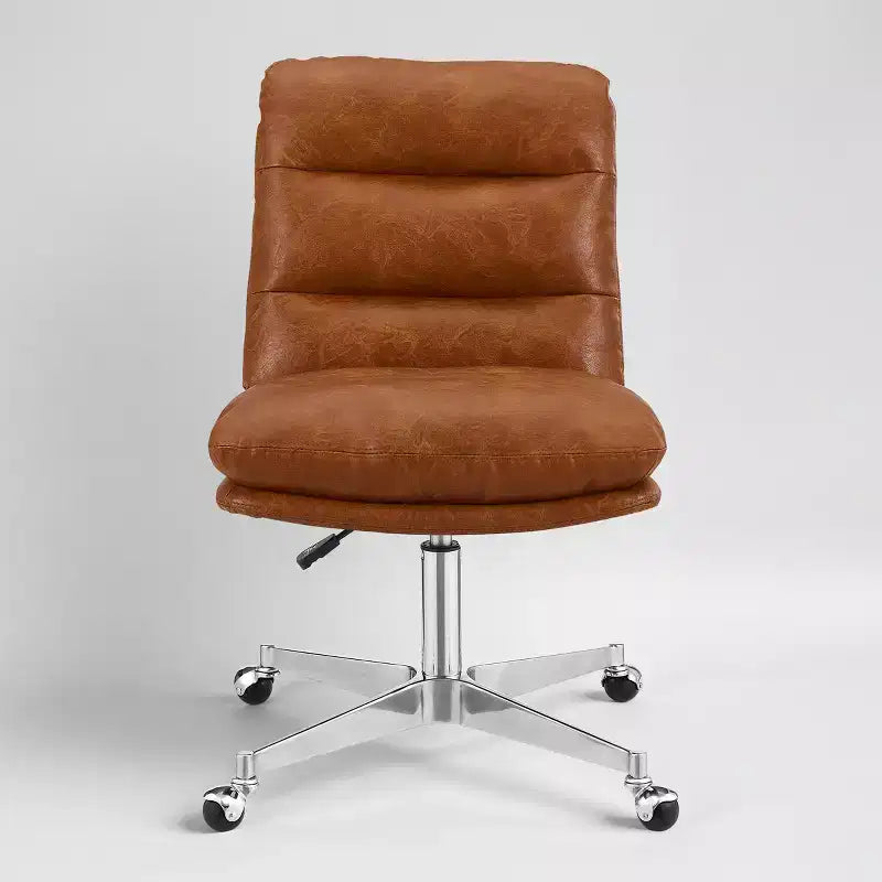 Art Leon Faux Leather Swivel and Adjustable Home Office Chair