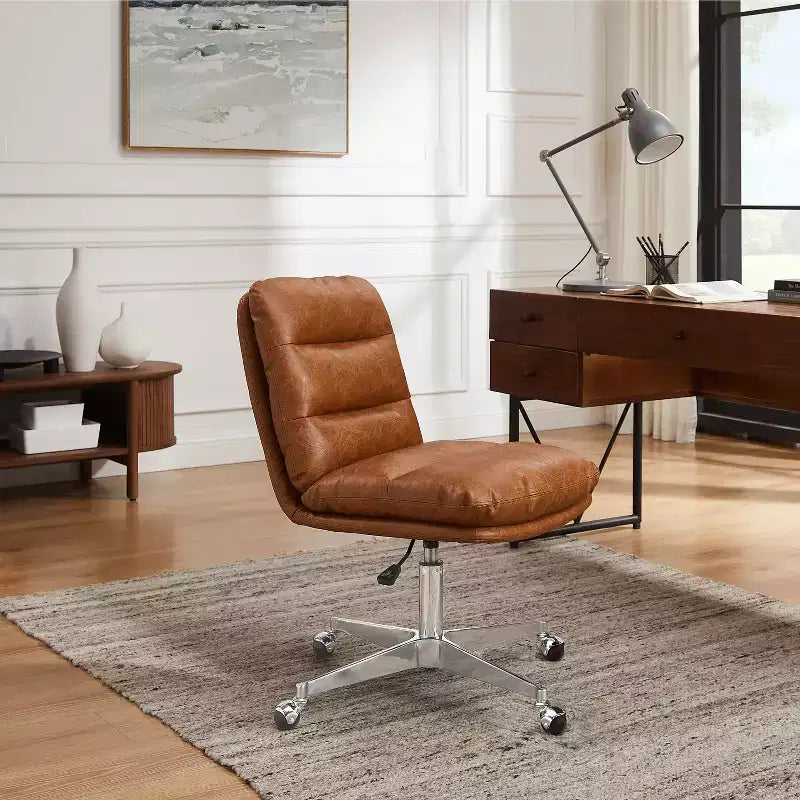 Chaise de bureau Art Leon pivotante et réglable en similicuir