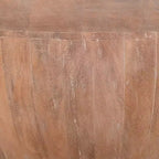 Table basse Royal Hampton en bois en forme de tambour de 90 cm avec base à lattes