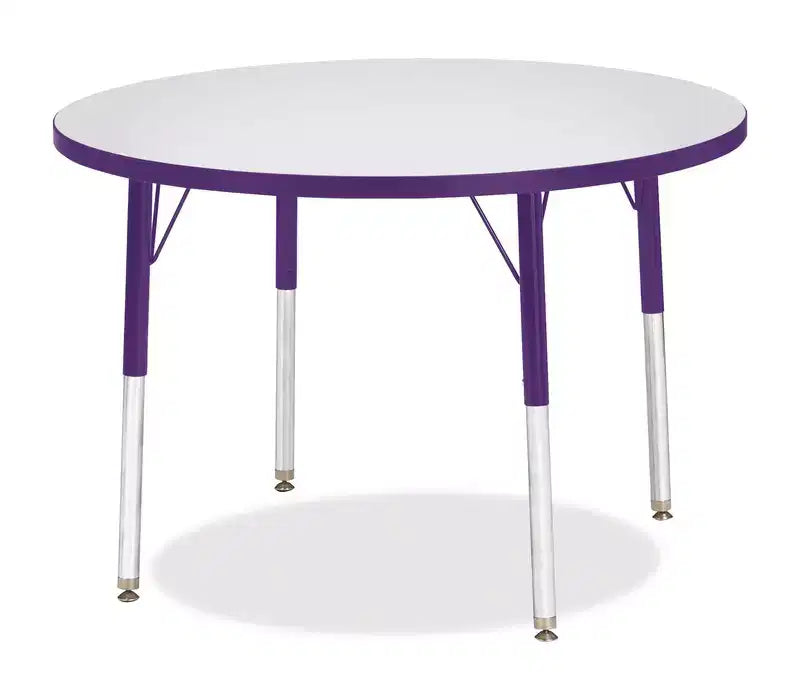 Jonti-Craft Berries Adult Height Color Edge Round Table (36 x 36) in Purple