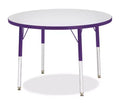Jonti-Craft Berries Adult Height Color Edge Round Table (36 x 36) in Purple