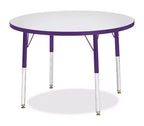 Jonti-Craft Berries Adult Height Color Edge Round Table (36 x 36) in Purple