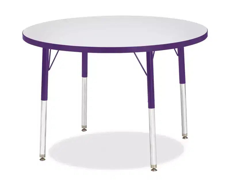 Jonti-Craft Berries Tavolo rotondo con bordo colorato altezza adulto (36 x 36) in viola