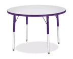 Jonti-Craft Berries Tavolo rotondo con bordo colorato altezza adulto (36 x 36) in viola