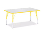 Tavolo rettangolare Jonti-Craft Berries altezza elementare con bordo colorato (30 x 48) in giallo
