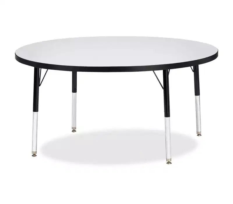 Jonti-Craft Berries Elementary Height Color Edge Round Table 48 x 48 in Black