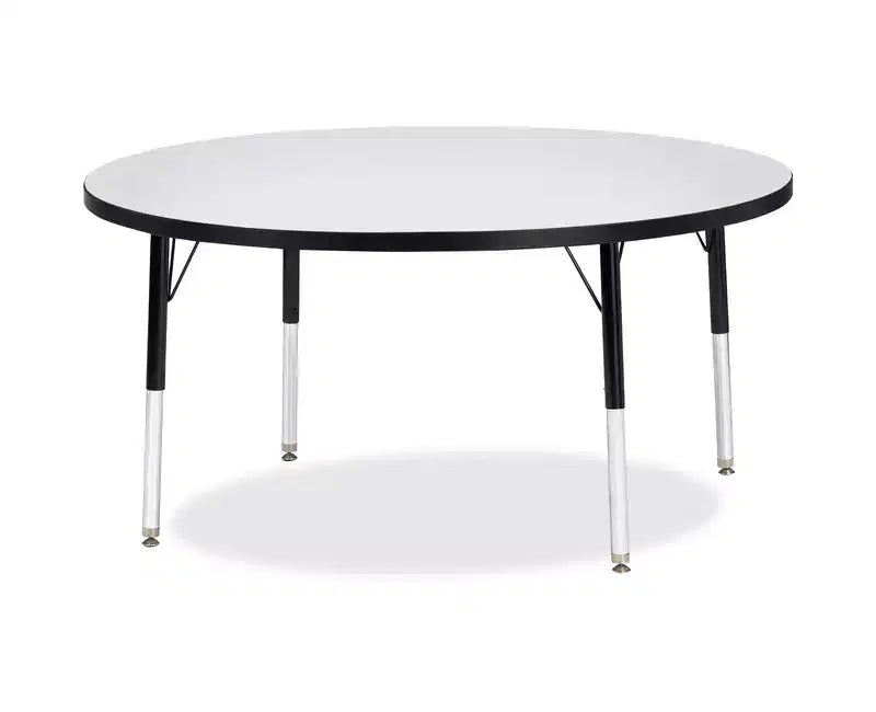 Tavolo rotondo Jonti-Craft Berries altezza elementare, colore nero, bordo 48 x 48 pollici