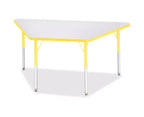Tavolo trapezoidale Jonti-Craft Berries per adulti, laminato grigio, 76 x 152 cm, giallo