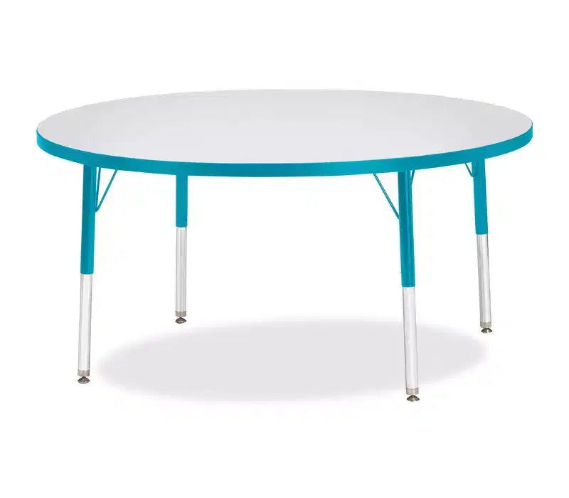 Jonti-Craft Berries Elementary Height Color Edge Round Table 48 x 48 in Blue