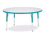 Jonti-Craft Berries Elementary Height Color Edge Round Table 48 x 48 in Blue