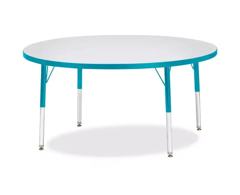 Tavolo rotondo Jonti-Craft Berries altezza scuola elementare colore bordo 48 x 48 pollici blu