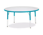 Tavolo rotondo Jonti-Craft Berries altezza scuola elementare colore bordo 48 x 48 pollici blu
