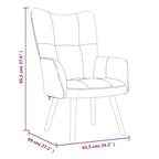 vidaXL Fauteuil d'appoint en velours bleu avec pieds en bois et cadre en acier – Siège de salon confortable pour le salon, le bureau ou la chambre