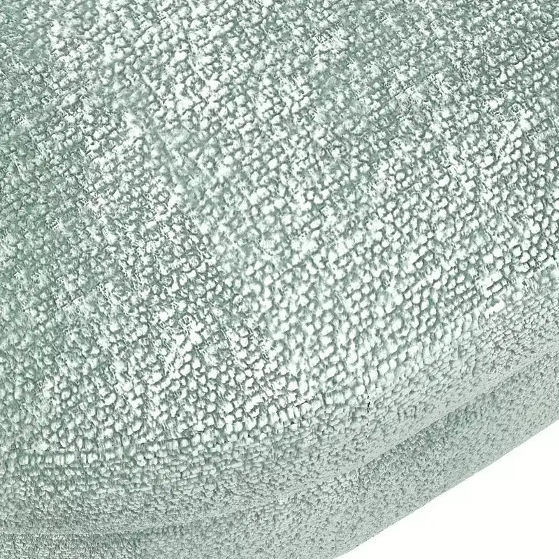 Panca Pouf Contenitore Ovale Okak Modern in Lino con Gambe in Legno di Gomma, Morbido Poggiapiedi Contenitore Lungo per Soggiorno, Ingresso, Camera da Letto