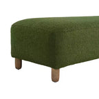 Okak Panca Ottomana Imbottita Confortevole con Gambe in Legno, Sgabello Poggiapiedi Rettangolare Extra Lungo per Camera da Letto, Ingresso, Corridoio