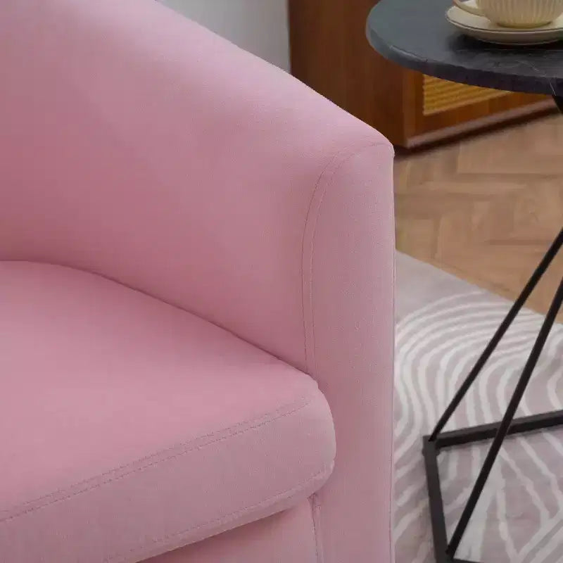 Okak 27.36 Ampia sedia girevole moderna di pregio Sedia d'accento comoda e morbida con braccioli e base spessa Sedia da soggiorno per salotto o camera da letto