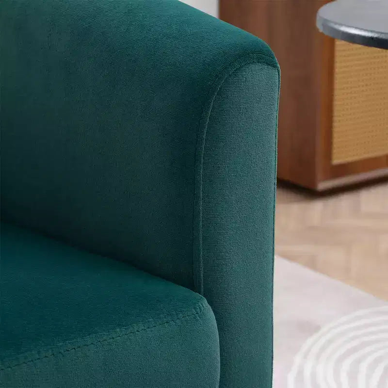 Okak 27.36 Ampia sedia girevole moderna di pregio Sedia d'accento comoda e morbida con braccioli e base spessa Sedia da soggiorno per salotto o camera da letto