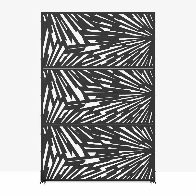 MAYEERTY 72x47 Pannello Paravento per Esterni Nero, Set da 3 Pezzi Divisorio Pieghevole Naturale per Cortile e Giardino