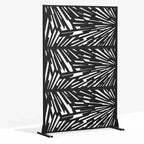 MAYEERTY 72x47 Pannello Paravento per Esterni Nero, Set da 3 Pezzi Divisorio Pieghevole Naturale per Cortile e Giardino