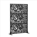 MAYEERTY 72x47 Pannello Paravento per Esterni Nero, Set da 3 Pezzi Divisorio Pieghevole Naturale per Cortile e Giardino