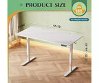 GALAXHERO Scrivania Elettrica Regolabile in Altezza con Funzione Memoria e Piano Intero, Scrivania per Computer per Ufficio Domestico, 140 x 70 cm, Bianca