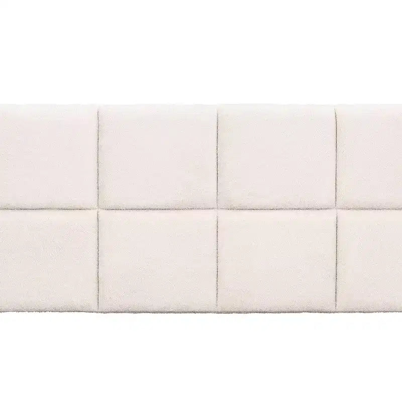 Letto imbottito in bouclé trapuntato quadrato contemporaneo Selene di Christopher Knight Home