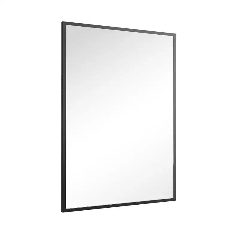 MAYEERTY 35.83x24.02x0.59in Specchio da parete rettangolare nero a filo in alluminio con bordo sottile, reversibile