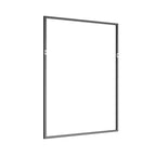 MAYEERTY 35.83x24.02x0.59in Specchio da parete rettangolare nero a filo in alluminio con bordo sottile, reversibile