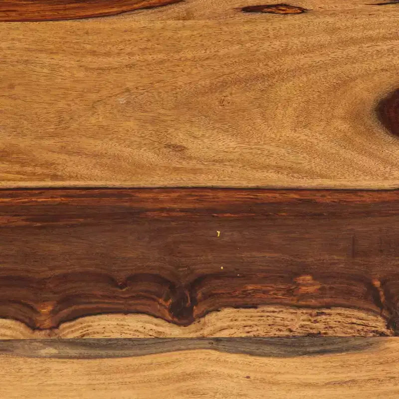 vidaXL Tavolino da caffè marrone in legno massello di sheesham, acciaio verniciato a polvere