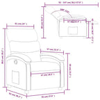 vidaXL Fauteuil inclinable en tissu vert foncé-Siège de salon réglable pour personnes âgées, rembourrage épais, poches latérales, cadre en bois et métal, inclinaison manuelle