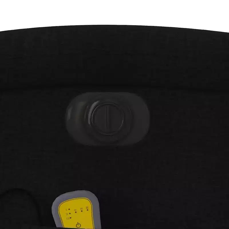 vidaXL Fauteuil inclinable de massage électrique - Fauteuil releveur en tissu noir avec vibration, repose-pieds/dossier réglables