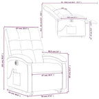 vidaXL Fauteuil inclinable de massage électrique - Fauteuil releveur en tissu noir avec vibration, repose-pieds/dossier réglables