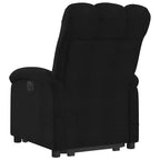 vidaXL Fauteuil inclinable de massage électrique - Fauteuil releveur en tissu noir avec vibration, repose-pieds/dossier réglables