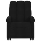 vidaXL Fauteuil inclinable de massage électrique - Fauteuil releveur en tissu noir avec vibration, repose-pieds/dossier réglables
