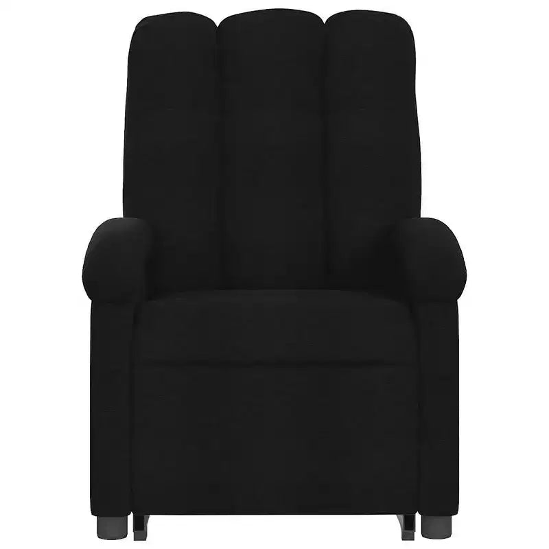 vidaXL Fauteuil inclinable de massage électrique - Fauteuil releveur en tissu noir avec vibration, repose-pieds/dossier réglables