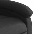 vidaXL Poltrona Reclinabile Massaggiante Elettrica - Poltrona con Schienale Alto in Vera Pelle Nera con Funzione Vibrazione per Soggiorno