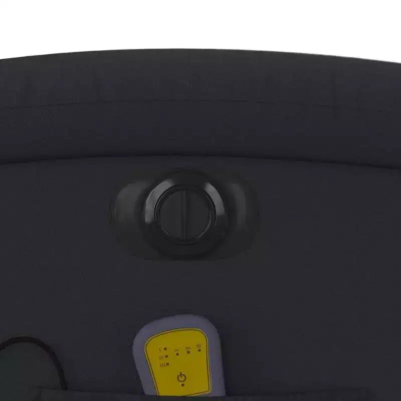 vidaXL Poltrona Reclinabile Massaggiante Elettrica - Poltrona con Schienale Alto in Vera Pelle Nera con Funzione Vibrazione per Soggiorno