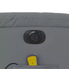 vidaXL Poltrona reclinabile massaggiante elettrica grigia in similpelle, legno, metallo, schiuma