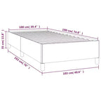 vidaXL Struttura Letto Singolo, Struttura Letto a Piattaforma Rivestita in Tessuto, Grigio Scuro, Materasso Escluso
