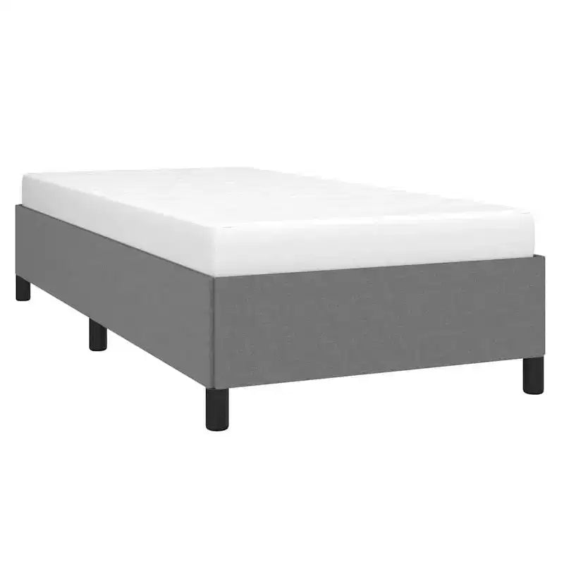 vidaXL Struttura Letto Singolo, Struttura Letto a Piattaforma Rivestita in Tessuto, Grigio Scuro, Materasso Escluso