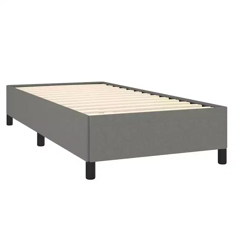 vidaXL Struttura Letto Singolo, Struttura Letto a Piattaforma Rivestita in Tessuto, Grigio Scuro, Materasso Escluso