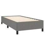 vidaXL Struttura Letto Singolo, Struttura Letto a Piattaforma Rivestita in Tessuto, Grigio Scuro, Materasso Escluso
