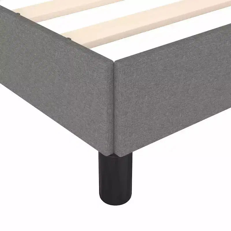 vidaXL Struttura Letto Singolo, Struttura Letto a Piattaforma Rivestita in Tessuto, Grigio Scuro, Materasso Escluso