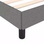 vidaXL Struttura Letto Singolo, Struttura Letto a Piattaforma Rivestita in Tessuto, Grigio Scuro, Materasso Escluso