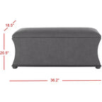 Panca contenitore Aroura - HUD4071 - Grigio - Safavieh Couture