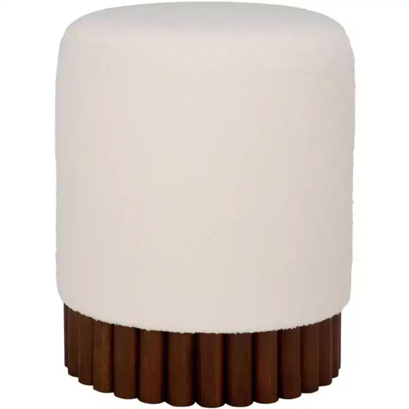 Cerna Ottoman - OTT3402 - Off White/Dark Brown - Safavieh
